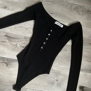 Knitted Button-Down Bodysuit